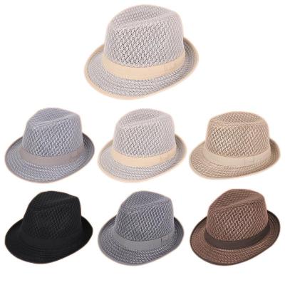 หมวก Fedoras สำหรับผู้ชายในช่วงฤดูร้อนหมวกทรงโบเลอร์แจ๊สหมวกลายสก๊อตผู้ใหญ่