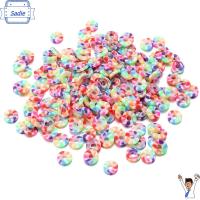 SADIE 2000 PCS 6mm ครับ ลูกปัด heishi โพลิเมอร์ดินเหนียว สีสันสดใส ลูกปัดดินโพลิเมอร์กลมแบน อุปกรณ์ทำเครื่องประดับ DIY กลมแบนราบ ลูกปัดหลวมๆ สร้อยคอสำหรับผู้หญิง