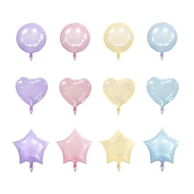 18 Inch Crystal Color Love Star Round Aluminum Balloon Cocktail Party Floating Empty Birthday Wedding Party Decoration Balloons