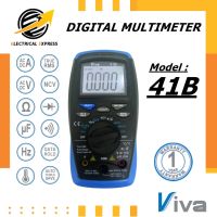 VIVA ดิจิตอลมัลติมิเตอร์ รุ่น41B Digital Multimeter มี True RMS และ NCV วัดกระแสไฟฟ้าและแรงดันไฟฟ้า AC/DC วัดความต้านทาน, คาปาซิสเตอร์, ความถี่, อุณหภูมิได้