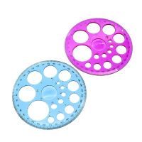 1pc New Tool Round Template Ruler Office Drawing Embossing Mold Circular Template 360 Degree Ruler Rulers  Stencils