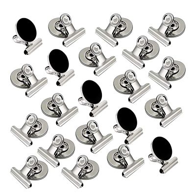 20 Pack Magnetic Clips,Scratch-Free Refrigerator Strong Magnet Clips,Binder Clips Paper ,Whiteboard Magnets Clips