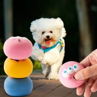 [New pet products]สำหรับลูกสุนัขลูกบอลยางส่งเสียงได้ลูกบอลของเล่นสุนัขสีสว่างของเล่นเคี้ยวนุ่มสายป้องกันสำหรับขึ้นที่สูงให้เล่น M68E ฝึกซ้อม