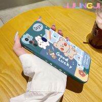 Jjlingji เคส M21ปลอกสำหรับ Samsung M30s หมีนำโชคเคสแบบบางสวยงามป้องกันขอบสี่เหลี่ยมเคสโทรศัพท์นิ่มเคสปลอกซิลิโคนกันกระแทก