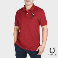 GALLOP : PIQUE POLO SHIRTS เสื้อโปโล ผ้าปิเก้ สีพื้น รุ่น GPP9000 สีแดง / ราคาปกติ 1290.-