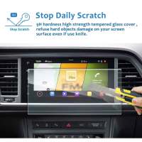 2PCS Car GPS Navigation PET Screen Protection Film Auto Interior Anti-scratch Film Fittings For Ateca 2021 8 Inch