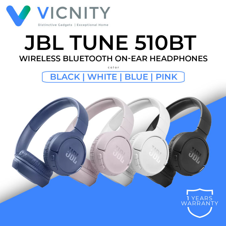 JBL Tune 510BT Wireless Bluetooth On-Ear Headphones with Purebass Sound