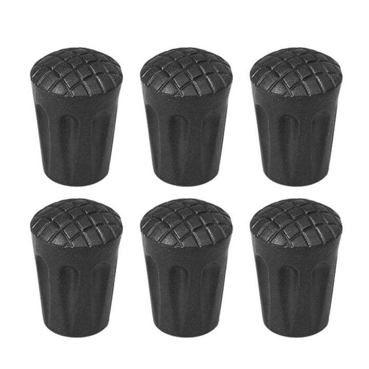 Hiking Pole Replacement Tips Walking Stick Tips Rubber 6pcs Nonslip