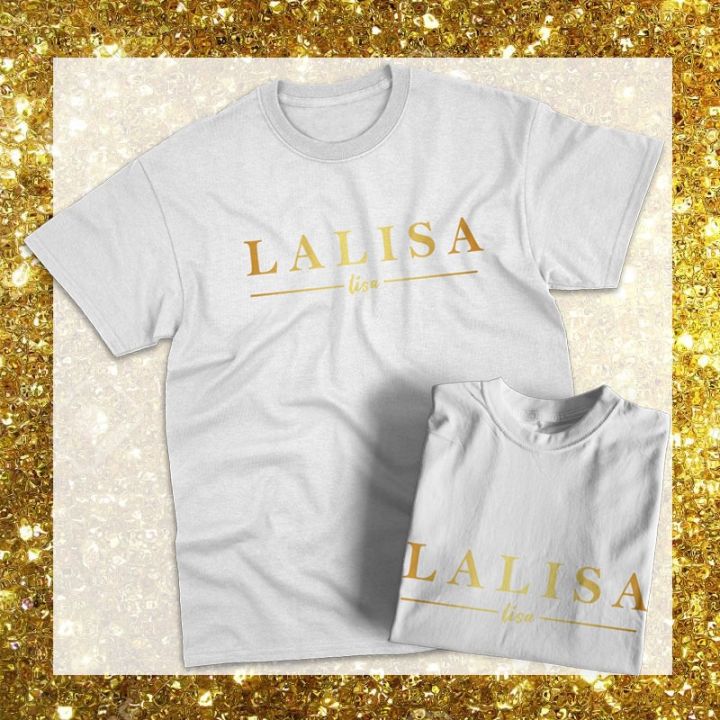 เสื้อlisa-เสื้อยืดแฟนคลับ-lalisa-solo-สกรีนทอง