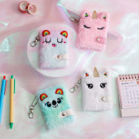 Keychain Notebook Notebook Gift For Kids Childrens Journal Cartoon Diary Plush Cover Notebook Cute Notebook