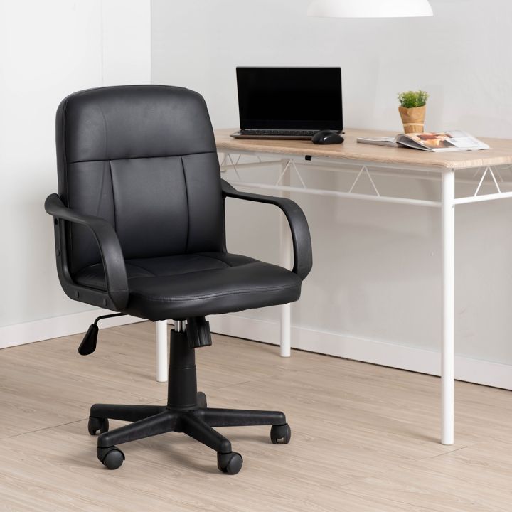 smart-office-เก้าอี้สำนักงานหนัง-รุ่นปอเช่-สีดำ-ไม่รวมประกอบ-ab