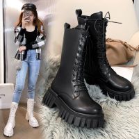 HOT★Chunky Platform Womens Ankle Boots New Lace-Up Pu Leather Ladies Shoes Autumn Winter Thick Sole Motorcycle Booties