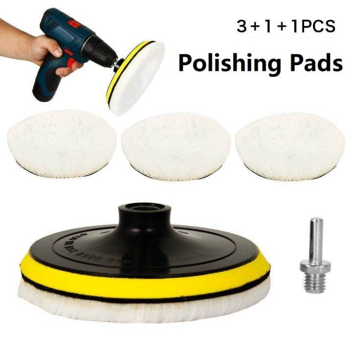 5Pcs/Set Polishing Pads 3/4/5/6/7 inch Car Buffing Wool Wheel Mop Kits