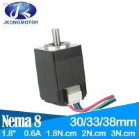 1.8 Degree 20-motor Nema 8 Stepper Motor 1.8Ncm 2Ncm 3Ncm 0.6A 4-lead Nema8 Step Motor 30mm 33mm 38mm 3D Printer CNC Robot