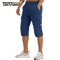 TACVASEN Summer Quick Dry 3/4 Capri Pants Men 39;s Casual Mult-Pocket Lightweight Shorts Outdoor Hiking Tactical Cargo