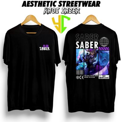 เสื้อยืด PRIA Yc รุ่น Streetwear Hero ML (SABER EPIC) Can Request Hero,เสื้อยืด Short T-Shirt Men Premium เสื้อยืด Kaso Streetwear เสื้อยืดแขนสั้น เสื้อยืด DTF สำหรับผู้ชาย/ผู้หญิง