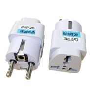 Universal EU German Conversion Plug Adapter European Germany Australia Chinese Power Socket White Travel Conversion Plug Wires  Leads  Adapters