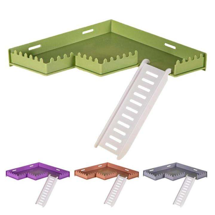 Hamster Cage Platform Safe PVC Play Gym with Ladder Pet Supplies Small