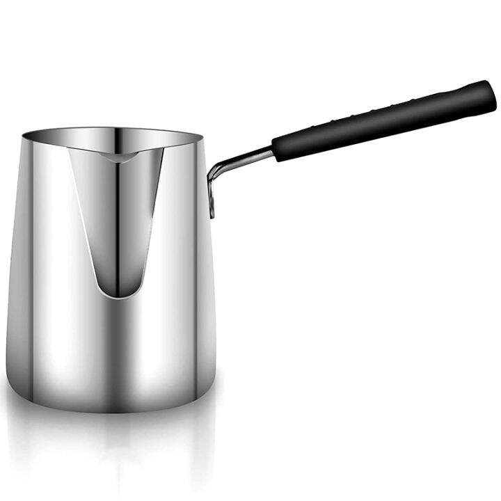 Turkish Coffee Pot, 900ml Stainless Steel Butter Warmer With Spout Easy To Butter Melting Pot For Coffee, Butter, Milk, Chocolate, Percolator