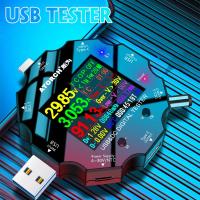 เครื่องทดสอบ USB ไฟฟ้ากระแสตรง UD18 USB 3.0 18in 1เครื่องเครื่องวัดโวลต์แอมป์มิเตอร์เครื่องวัดแรงดันไฟฟ้าแบบดิจิตอล