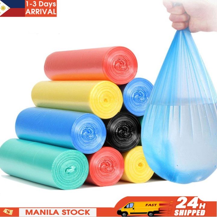 100pcs Household Garbage Bags With Breakpoint & Colorful Plastic