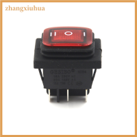 Zhangxiuhua 6Pin ไฟฟ้ากระแสตรง12โวลต์สีแดงกันน้ำได้สำหรับรถยนต์เรือสวิตช์สลัก LED โยก