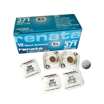 Renata 371 Silver Oxide Watch Batteries (10 Pack)