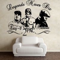 2Pac Tupac Eazy-E Notorious B.I.G Rappers Hip Hop Legends DIY Wall Art Sticker Decal Music Star Vinyl Home Decor 881 Wall Stickers Decals