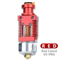 เครื่องปริ้นเตอร์3d V5 Hotend สีแดงจิ้งจกโปร Hotend V6 Hotbreak ทองแดง Hotend ประกอบโลหะสองชนิดสำหรับอัพเกรด3 Ender Cr10 3 V2/10S