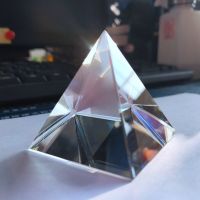 【Thriving】 yiyin2068 50mmOptical Glass Transparent Rain Rectangular Polyhedral Popularization Science Studying Student Pyramid Prism