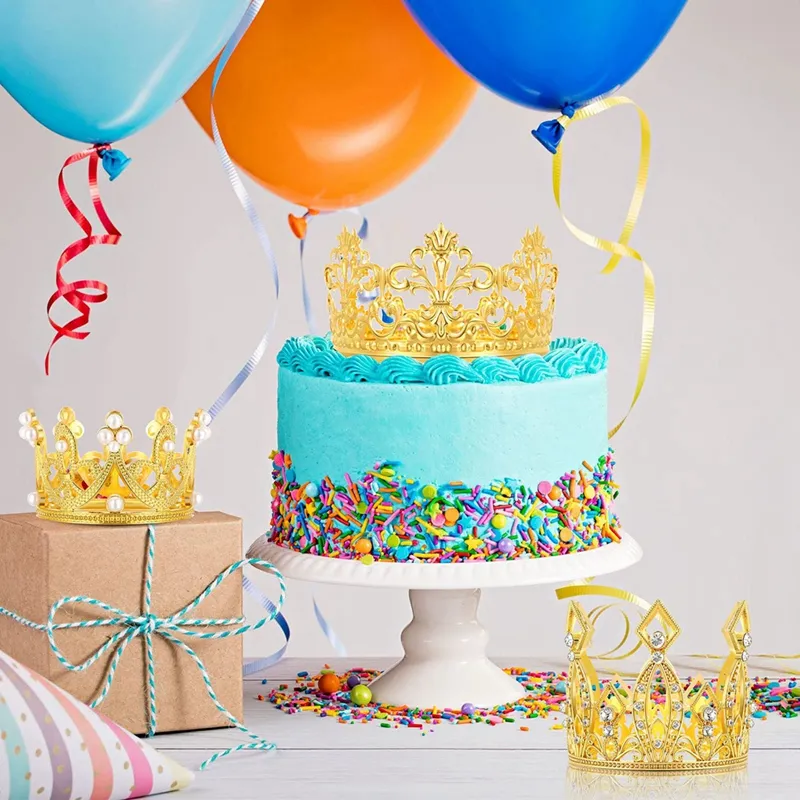 Crown tiara cupcake toppers (12pk) – Cloud Nine Cake Centre