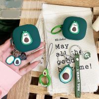 【CC】 buds live / 2/ case Avocado cartoon Chain Rope Earphone Silicone