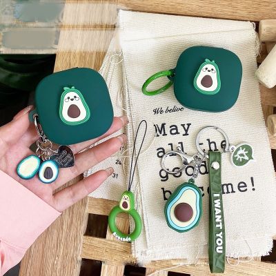 【CW】 buds live / 2/ case Avocado cartoon Chain Rope Earphone Silicone