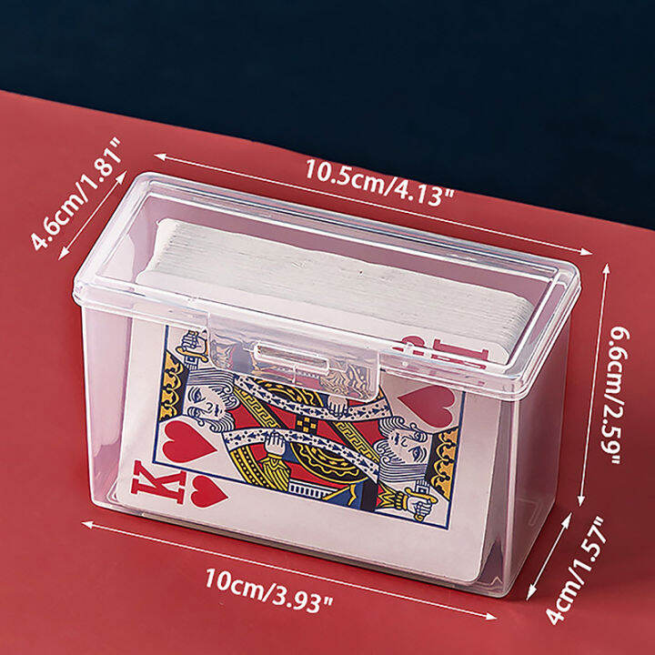 YILU New Transparent Plastic Boxes Playing Cards Container PP Storage