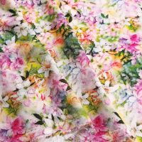 hot！【DT】 1 meter X 1.4 Floral Digital Print Viscose Fabric Gown Material Rayon