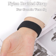 Dây Bện Đơn Mới Nylon Elastic Braided Solo Loop strap For Garmin Venu Sq