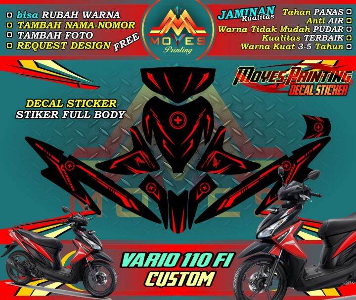 decal vario 110 lama stiker decal motor vario 110 custom decal motor