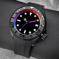 [ร้อน] เคส NH35 41Mm SKX007สแตนเลสนาฬิการุ้งใหม่กันน้ำเคสแก้วไพลินสำหรับ NH35นาฬิกาข้อมืออุปกรณ์เสริม