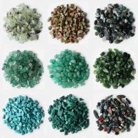 Natural Green Stone Chips No Hole Beads 6-9MM Prehnites Unakite Quartz Crystal Gem irregular Energy Stone For Fish Tank Bonsai