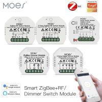 MOES Tuya Zigbee 3.0ไฟอัจฉริยะโมดูลรีเลย์สวิตช์1/2/3แก๊งฉลาดชีวิต/Tuya ควบคุมแอปทำงานร่วมกับ Alexa Google Home อะไหล่วงจรไฟฟ้ายานเดกซ์