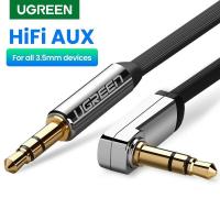 Ugreen [AV119] AUX cable 3.5mm audio cable 90 degree right angle flat jack 3.5 mm(Black,RED,White)(0.5m./1m./1.5m./2m./3m./5m.)