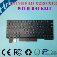 Uk-gb sw-ch laptop backlight keyboard for ThinkPad x280 A285 S2 yoga 5th S2 Gen6 x13 Gen1 x390 x395 yoga L13 Black