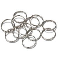 【DT】50pcs 304Stainless Steel Key Ring Connector Findings for DIY Keychain Making 10/12/18/20mm Douple Loop Circle Bezel Accessories hot