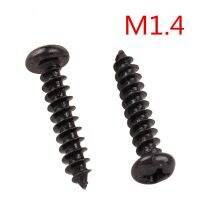 M1.4*3/4/5/6/8 Black Micro Electronic Screw Cross Recessed Phillips Round Pan Head Self Tapping Screw Nails Screws  Fasteners