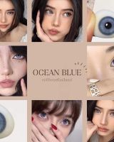 รุ่นSanctuary สี Ocean blue คอนเเทคเลนส์รายปี วัสดุSilicone hydrogel ค่าอมน้ำ50%