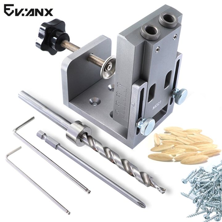 Pocket Hole Jig Kit With 9Mm Step Drill Bit Wood Doweling Jig Drilling ...