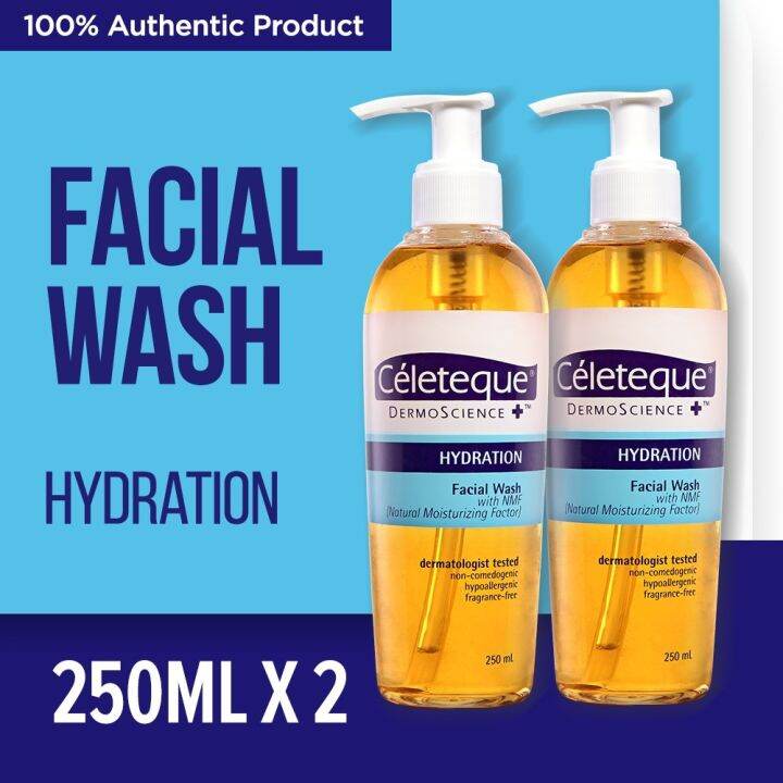 Céleteque DermoScience Hydration Facial Wash 250mL x 2 | Lazada PH