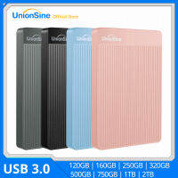 UnionSine HDD 2.5 "ฮาร์ดไดรฟ์ภายนอกแบบพกพา320Gb500Gb750Gb1Tb USB 3.0 Storage Compatible For PC, Mac, Desktop,