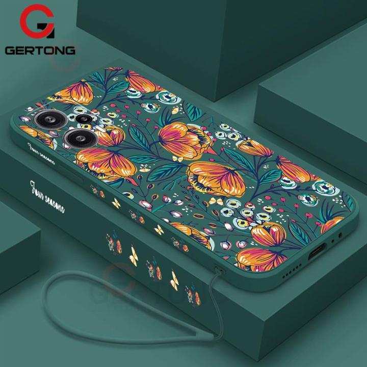 flowers-leaves-case-for-xiaomi-redmi-note-12-pro-plus-5g-12-4g-12s-11-pro-10-8-9-pro-10s-9s-silicone-phone-cover-with-lanyard