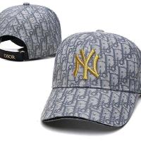 ♈○ Korean version of light luxury baseball cap mens trendy summer soft top four seasons NY embroidery couple peaked cap womens beach hat sun visor